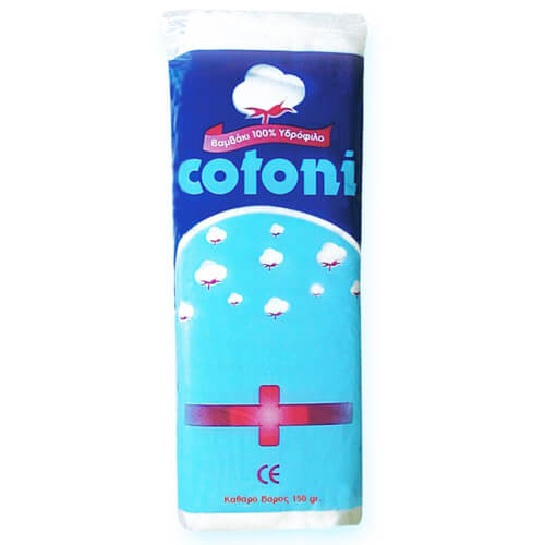 COTONI ΒΑΜΒΑΚΙ ΛΕΥΚΟ  150gr. Τεμάχια / Κιβώτιο: 6