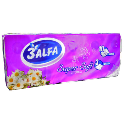 3ALFA ΧΑΡΤΙ ΥΓΕΙΑΣ ΑΡΩΜΑΤΙΚΟ 3Φ 108gr. - (10 ΡΟΛΑ)Τεμάχια / Κιβώτιο: 8