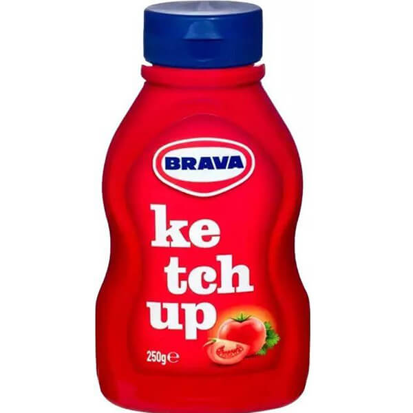 BRAVA KETCHUP 250gr. - (ΠΛΑΚΕ)Τεμάχια / Κιβώτιο: 12