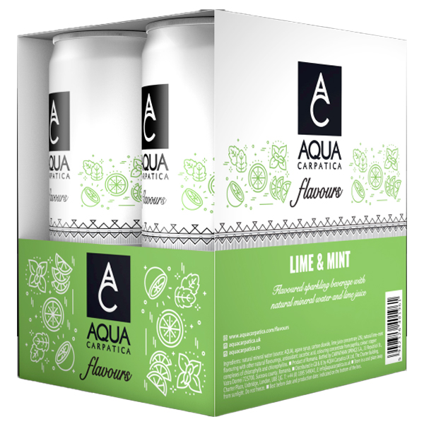 AQUA CARPATICA (4x330ml) - (LIME & MENTA)Τεμάχια / Κιβώτιο: 6