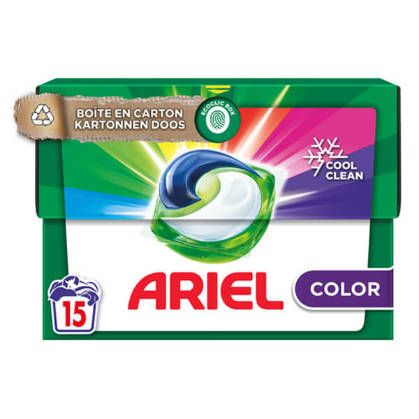 ARIEL ΥΓΡΕΣ ΚΑΨΟΥΛΕΣ ALL IN 1 (15τεμ.) - (COLOR)
