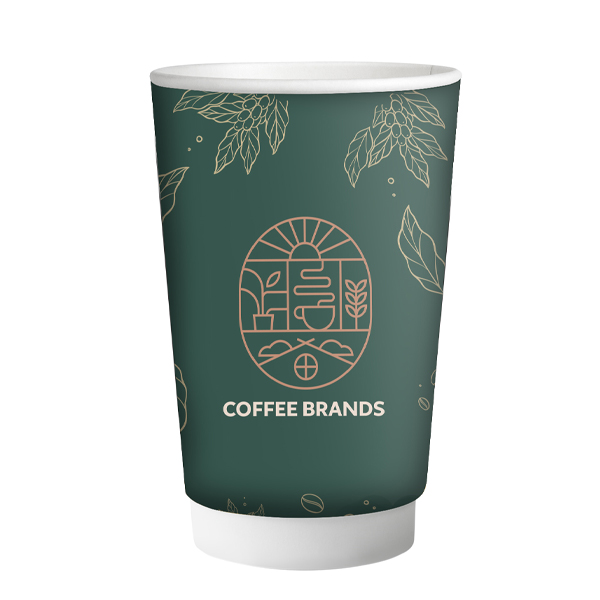ΠΟΤΗΡΙ ΧΑΡΤΙΝΟ COFFEE BRANDS (DOUBLE WALL) (16οz) - (20τεμ.)Τεμάχια / Κιβώτιο: 20