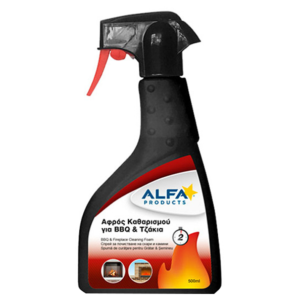 ALFA ΑΦΡΟΣ ΚΑΘΑΡΙΣΜΟΥ 500ml - (BBQ & ΤΖΑΚΙΑ)Τεμάχια / Κιβώτιο: 12