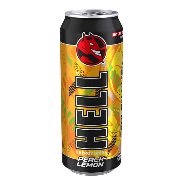 HELL ENERGY DRINK 500ml - (PEACH - LEMON)Τεμάχια / Κιβώτιο: 12