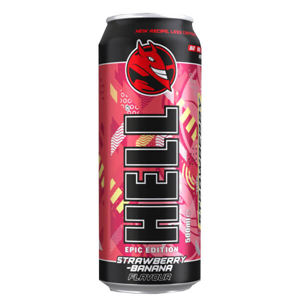 HELL ENERGY DRINK 500ml - (STRAWBERRY-BANANA)Τεμάχια / Κιβώτιο: 12