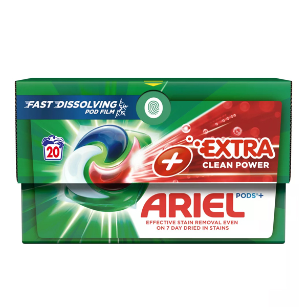 ARIEL ΥΓΡΕΣ ΚΑΨΟΥΛΕΣ ALL IN 1 (20τεμ.) - (EXTRA CLEAN)Τεμάχια / Κιβώτιο: 4