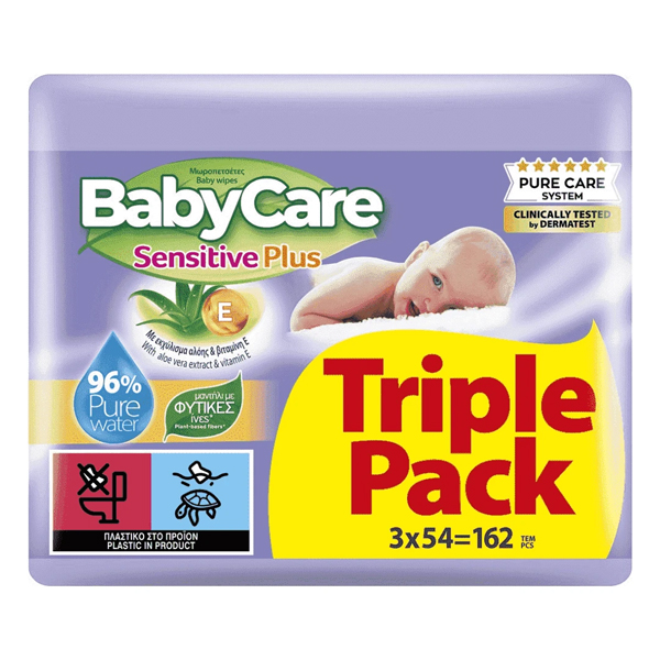 BABYCARE ΜΩΡΟΜΑΝΤΗΛΑ 3x54τεμ. - (SENSITIVE PLUS)Τεμάχια / Κιβώτιο: 8
