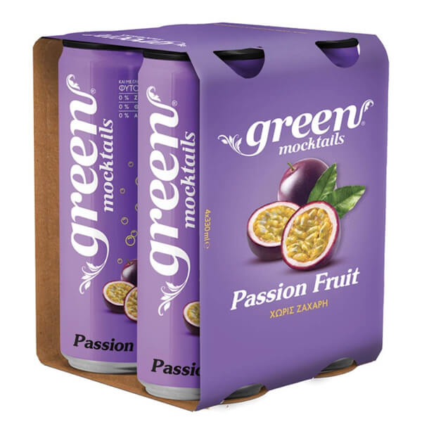 GREEN MOCTAILS (4x330ml) - (PASSION FRUIT)Τεμάχια / Κιβώτιο: 6