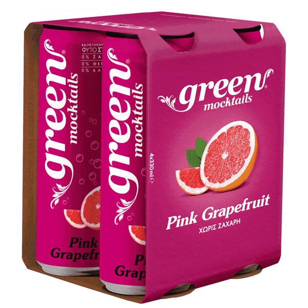 GREEN MOCTAILS (4x330ml) - (PINK GRAPEFRUIT)Τεμάχια / Κιβώτιο: 6