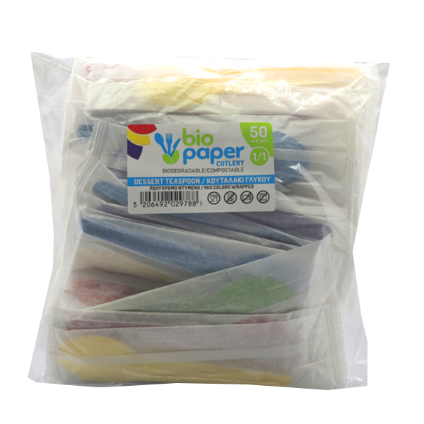 BIO PAPER ΚΟΥΤΑΛΑΚΙ ΓΛΥΚΟΥ BIO PAPER - (ΝΤΥΜΕΝΟ) - (130mm) - (50τεμ) - (ΠΟΛΥΧΡΩΜΑ)Τεμάχια / Κιβώτιο: 18