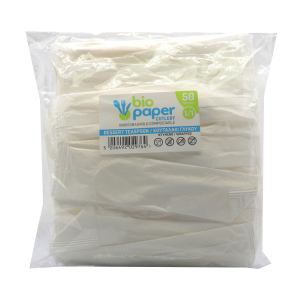 BIO PAPER ΚΟΥΤΑΛΙ ΠΑΓΩΤΟΥ (ΝΤΥΜΕΝΟ) (95mm) - (100τεμ) - (ΛΕΥΚΟ)Τεμάχια / Κιβώτιο: 5
