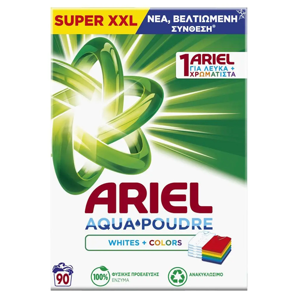 ARIEL ΣΚΟΝΗ ΠΛΥΝΤΗΡΙΟΥ 90μεζ. - (5,85kg) (WHITES & COLORS) Άμεσα Διαθέσιμο