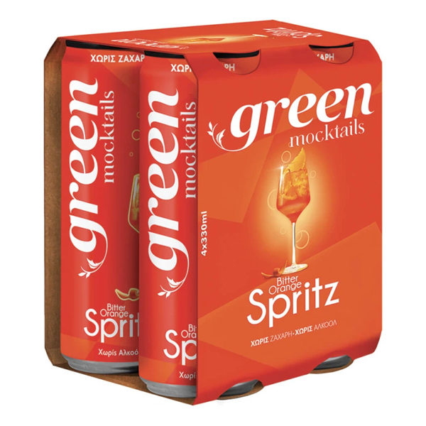 GREEN MOCTAILS (4x330ml) - (BITTER ORANGE SPRITZ)Τεμάχια / Κιβώτιο: 6