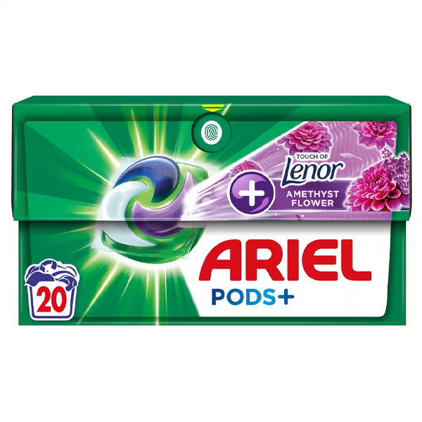 ARIEL ΥΓΡΕΣ ΚΑΨΟΥΛΕΣ ALL IN 1 (20τεμ.) - (LENOR AMETHYST)Τεμάχια / Κιβώτιο: 4