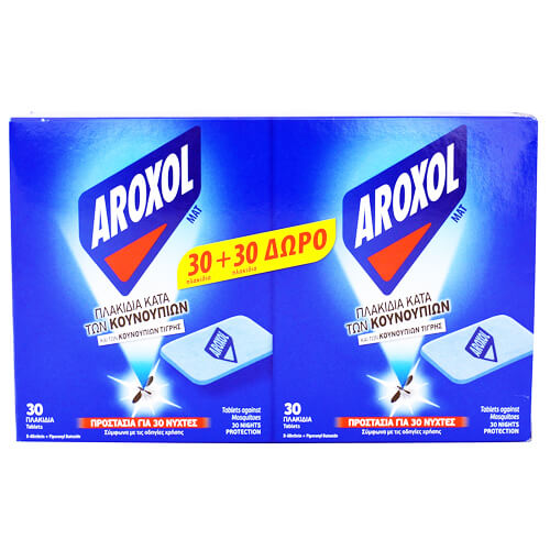 AROXOL ΜΑΤ ΤΑΜΠΛΕΤΕΣ - (30+30 ΔΩΡΟ)Τεμάχια / Κιβώτιο: 18