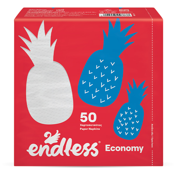 ENDLESS ΧΑΡΤΟΠΕΤΣΕΤΑ ECONOMY 50τεμ. - (30x30cm) (ΛΕΥΚΗ)Τεμάχια / Κιβώτιο: 40