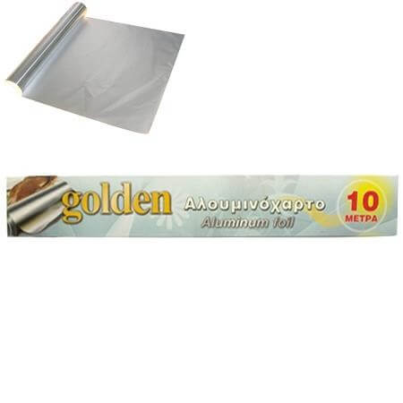 GOLDEN ΑΛΟΥΜΙΝΟΧΑΡΤΟ 10mΤεμάχια / Κιβώτιο: 25