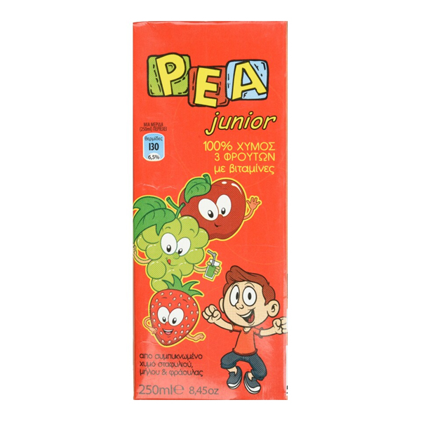 ΡΕΑ ΧΥΜΟΣ 250ml - (JUNIOR ΚΟΚΚΙΝΟ 100% ΦΥΣΙΚΟΣ ΧΥΜΟΣ)Τεμάχια / Κιβώτιο: 27