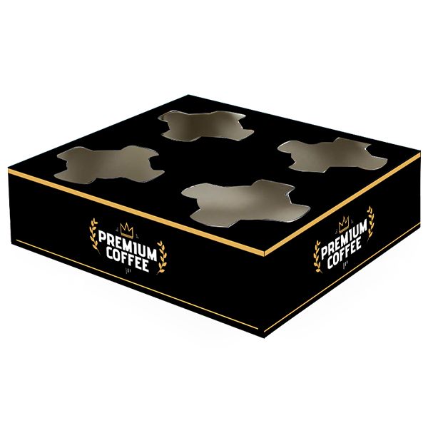 ΠΟΤΗΡΟΘΗΚΗ 4 ΘΕΣΕΩΝ (50τεμ.) - (PREMIUM COFFEE GOLD) (EASY OPEN)Τεμάχια / Κιβώτιο: 8
