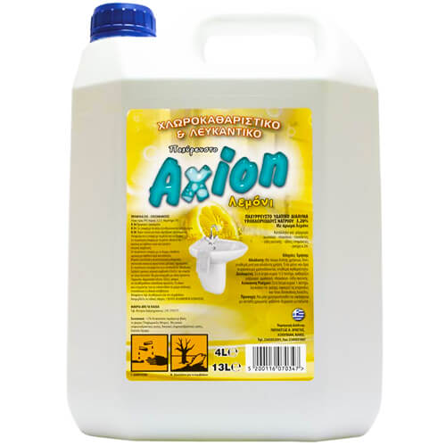 AXION ΧΛΩΡΙΟ ΛΕΥΚΑΝTIKO ΠΑΧ/ΤΟ 4lit - (ΛΕΜΟΝΙ)Τεμάχια / Κιβώτιο: 4