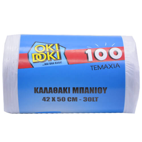 OKI DOKI ΣΑΚΟΥΛΑ ΑΠΟΡ/ΤΩΝ ΓΙΑ ΚΑΔΟ ΜΙΚΡΗ (100τεμ.) - (42x50cm)Τεμάχια / Κιβώτιο: 18