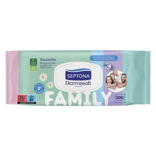 SEPTONA ΜΩΡΟΜΑΝΤΗΛΑ DERMASOFT (100τεμ.) - (FAMILY)Τεμάχια / Κιβώτιο: 24