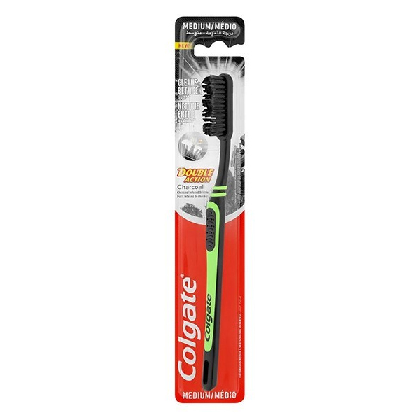 COLGATE ΟΔΟΝΤΟΒΟΥΡΤΣΑ DOUBLE ACTIOΝ - (CHARCOAL) (MEDIUM)Τεμάχια / Κιβώτιο: 12