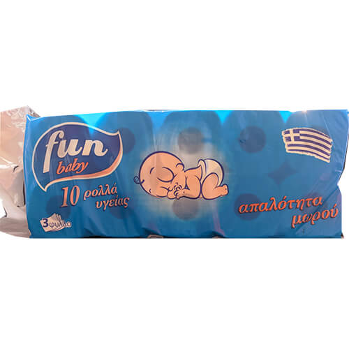 FUN BABY ΧΑΡΤΙ ΡΟΛΛΟ ΥΓΕΙΑΣ 3ΦΥΛΛΟ (10x80gr)Τεμάχια / Κιβώτιο: 9