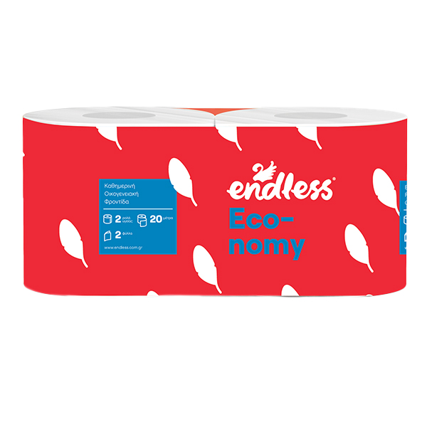 ENDLESS ΧΑΡΤΙ ΥΓΕΙΑΣ ECONOMY 2ply - (65gr. x 2 ΡΟΛΛA)Τεμάχια / Κιβώτιο: 24