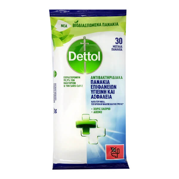 DETTOL ΜΑΝΤΗΛΑΚΙΑ 30τεμ.Τεμάχια / Κιβώτιο: 10