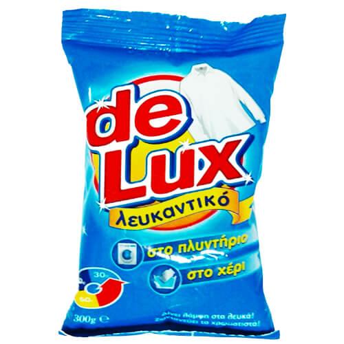 DE LUX ΛΕΥΚΑΝΤΙΚΟ ΣΚΟΝΗ 300gr.Τεμάχια / Κιβώτιο: 24