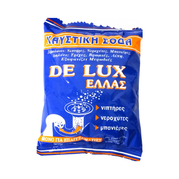 DE LUX ΑΠΟΦΡΑΚΤΙΚΟ ΣΩΛΗΝΑ 900gr. - (ΣΟΔΑ ΚΑΥΣΤΙΚΗ)Τεμάχια / Κιβώτιο: 12