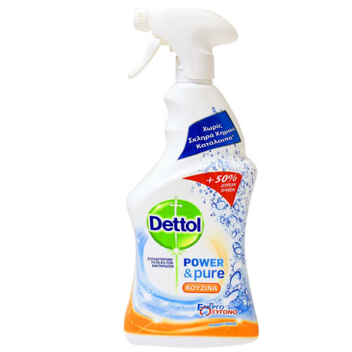 DETTOL POWER & PURE 750ml - (ΚΟΥΖΙΝΑ) (+50% ΔΩΡΟ)Τεμάχια / Κιβώτιο: 6
