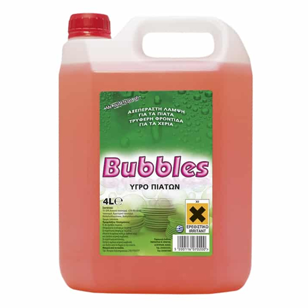 BUBBLE ΥΓΡΟ ΠΙΑΤΩΝ 4lit - (ΠΟΡΤΟΚΑΛΙ-ΞΥΔΙ)Τεμάχια / Κιβώτιο: 4