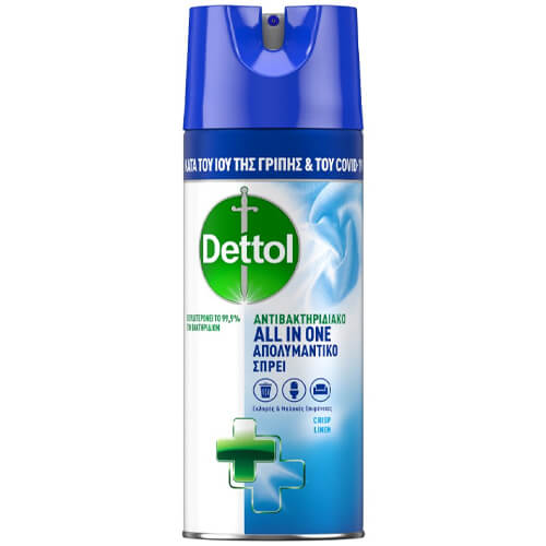 DETTOL SPRAY 400ml - (CRISP LINEN)Τεμάχια / Κιβώτιο: 6