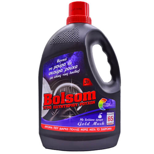 BOLSOM ΥΓΡΟ ΠΛΥΝΤΗΡ.ΡΟΥΧΩΝ 3lit - (ΜΑΥΡΑ ΡΟΥΧΑ)Τεμάχια / Κιβώτιο: 4