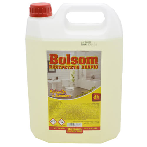 BOLSOM ΠΑΧΥΡΕΥΣΤΟ ΧΛΩΡΙΟ 4lit - (ΛΕΜΟΝΙ)Τεμάχια / Κιβώτιο: 4